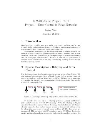EP2200 Course Project â 2012 Project I - Error Control in ... - KTH
