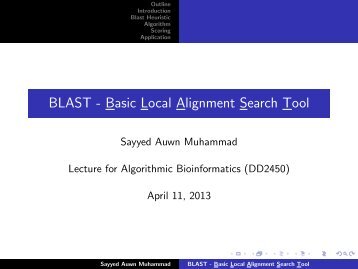 BLAST - Basic Local Alignment Search Tool - KTH