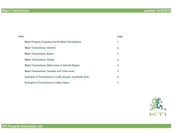 Major Transactions 151012 - KTI