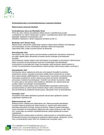 Rakennuksen pinta-alakÃ¤sitteet - KTI