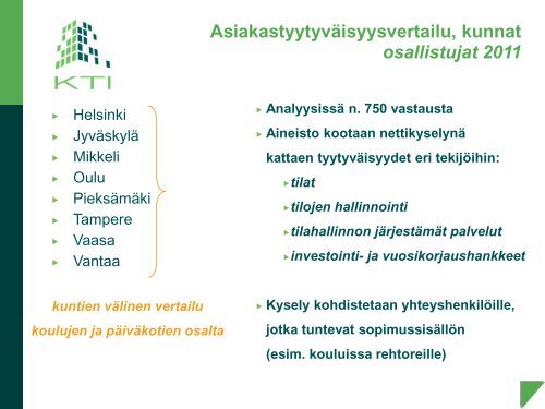 KTI AsiakastyytyvÃ¤isyys-vertailu