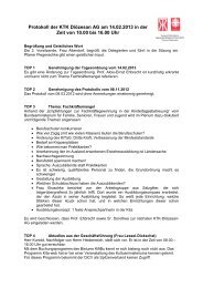 Protokoll der KTK Diözesan AG am 14.02.2013 in der Zeit von 10.00 ...