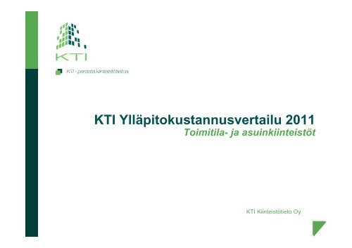 KTI YllÃ¤pitokustannusvertailu 2011