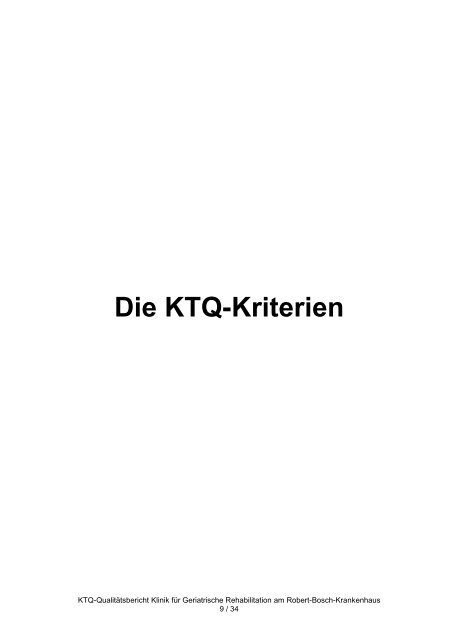 KTQ-QUALITÄTSBERICHT