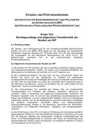 Rechtsgrundlage und allgemeine Charakteristik der Studien am IKP