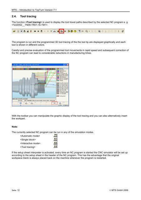 Introduction to TopTurn CNC simulator turning Version 7.1