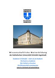 W issenschaftliche W eiterbildung der Katholischen UniversitÃ¤t ...