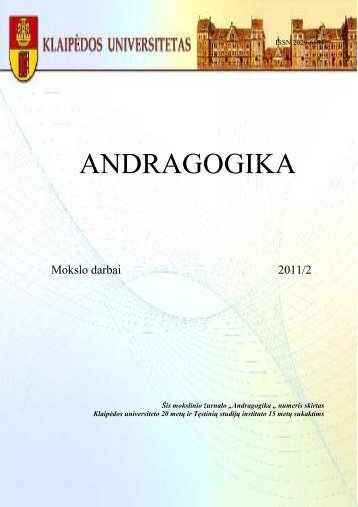 ANDRAGOGIKOS MOKSLO Å½URNALAS Nr. 2 - KlaipÄdos ...