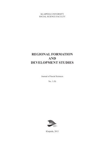 Regional Formation 2013,1 - KlaipÄdos universitetas