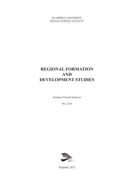 regional formation and development studies - KlaipÄ—dos universitetas