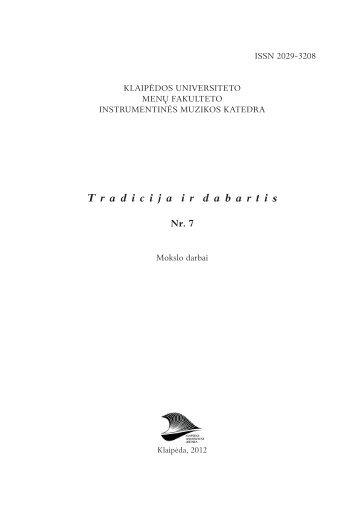 2012, 7 - KlaipÄdos universitetas