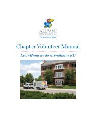 Chapter Volunteer Manual (click to download) - KU Alumni Association
