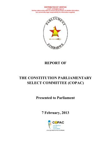 the select committee - Kubatana