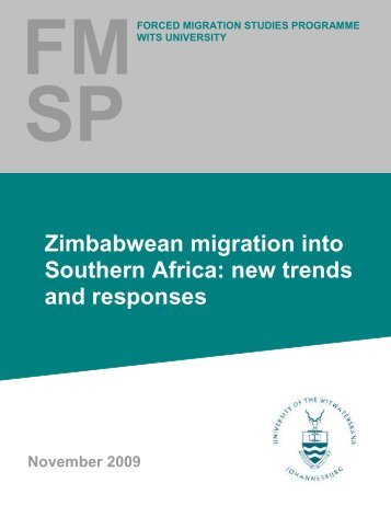 Zimbabwean migration into Southern Africa - CoRMSA ...