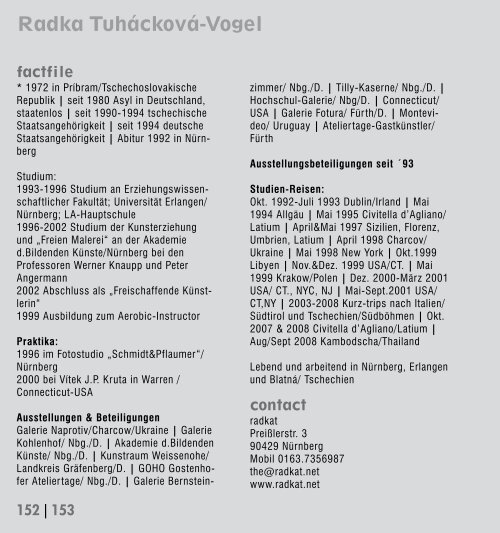 Radka TuhÃ¡ckovÃ¡-Vogel - Kubiss.de