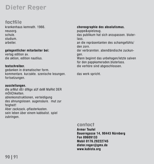 Dieter Reger - Kubiss.de