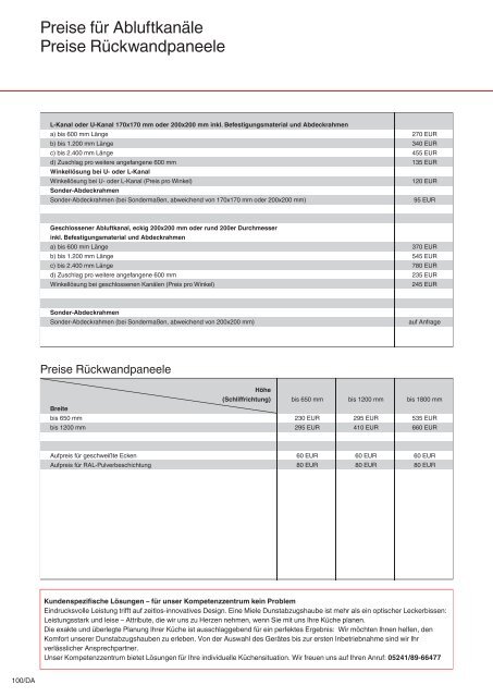 Dunstabzugshauben - Küchen Kolbe GmbH