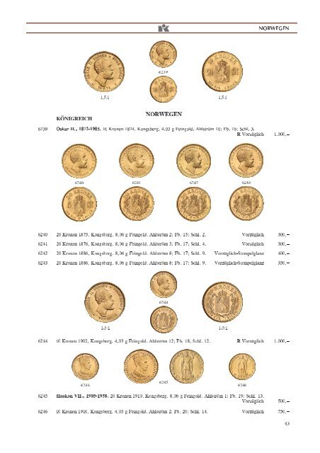 AUKTION 177 Goldprägungen Deutsche Münzen ab 1871