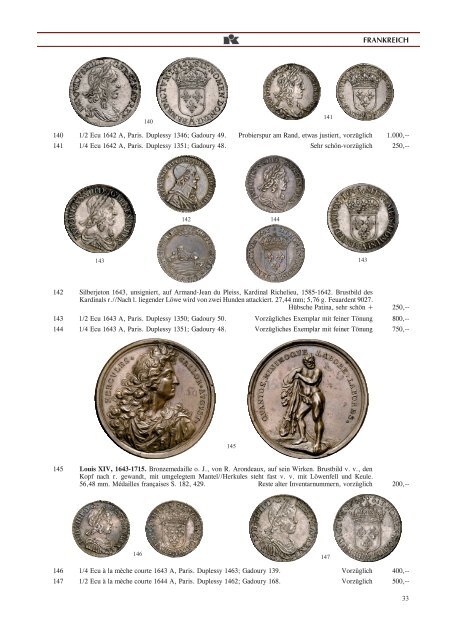 165. auktion münzen und medaillen aus mittelalter und neuzeit ...