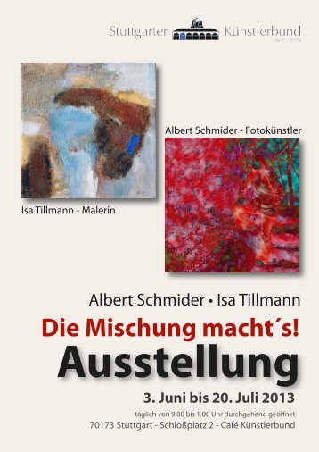 "Die Mischung macht's", Isa Tillmann und Albert Schmider im CafÃ© ...