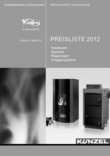 PREISLISTE 2012 - Paul KÃ¼nzel GmbH & Co.