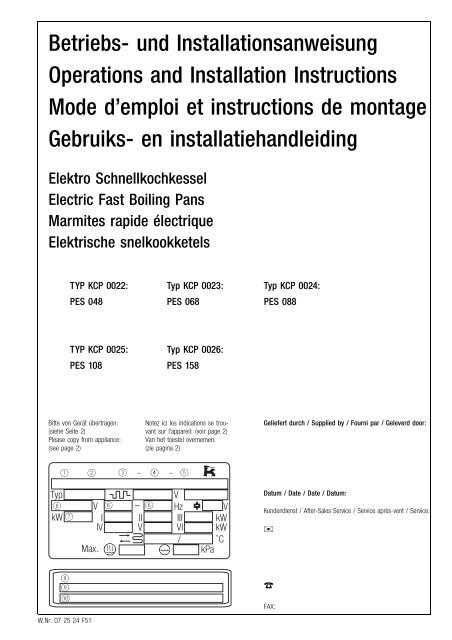 Download: Mode d'emploi Updated - Küppersbusch