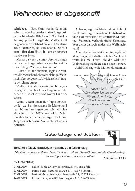 Heft 216 - Ev. KÃ¼stervereinigung Westfalen-Lippe