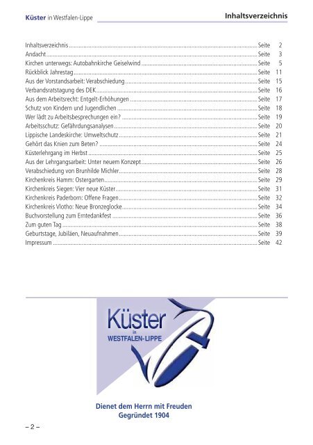 Heft 233 - Ev. KÃ¼stervereinigung Westfalen-Lippe