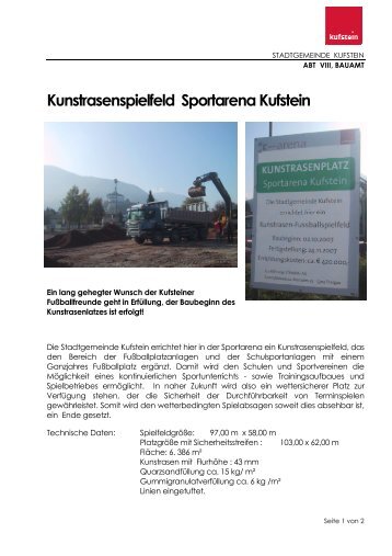 Kunstrasenplatz (246 KB) - .PDF - Kufstein