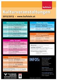 Städtisches Kulturprogramm 2012/2013 - Kufstein