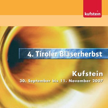 4. Tiroler Bläserherbst - Kufstein