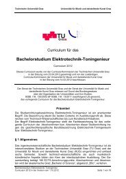 Curriculum fÃ¼r das Bachelorstudium Elektrotechnik-Toningenieur