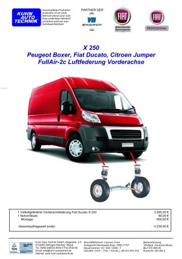 X 250 Peugeot Boxer, Fiat Ducato, Citroen Jumper FullAir-2c ...