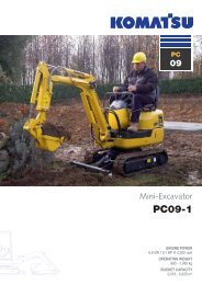 to download brochure of Mini Excavator PC09-1 - komatsu europe