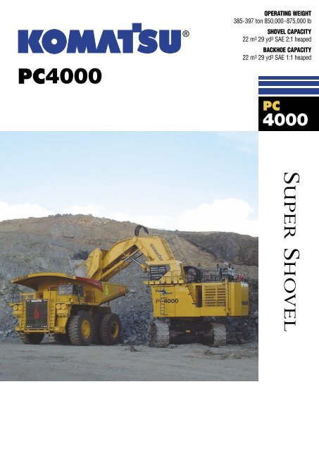 Download PC4000-6 Specification (PDF) - Komatsu