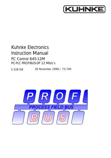 PC Control / Profi Control 645-12M Instruction Manual pdf - Kuhnke