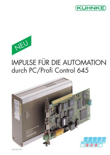 PC/Profi Control 645 Technische Information pdf - Kuhnke