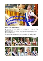 Bewerbung als Aldersbacher Weißbier-Königin 2010/2011