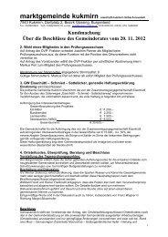 Gemeinderatssitzung 20.11.2012 - Gemeinde Kukmirn