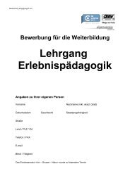 Bewerbung für die Weiterbildung Lehrgang ... - Alpenverein Akademie