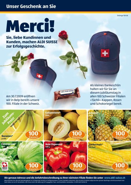 100. Filiale in der Schweiz - Aldi Suisse AG