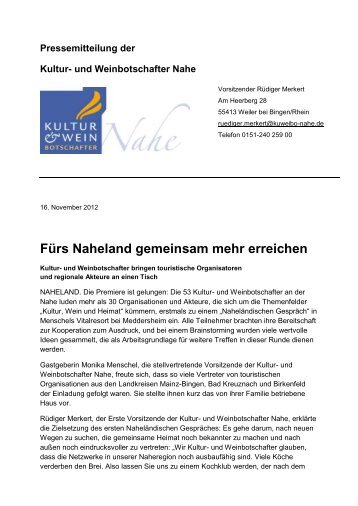 GesprÃ¤ch - Kultur- und Weinbotschafter