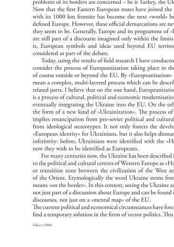 Viktoriya Hryaban Europeanization in the Ukraine o between ...