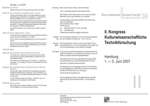 Programm - Kultur.uni-hamburg.de - UniversitÃ¤t Hamburg