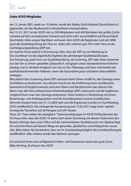Download (pdf 5,4 MB) - Alpaka Zucht Verband Deutschland eV