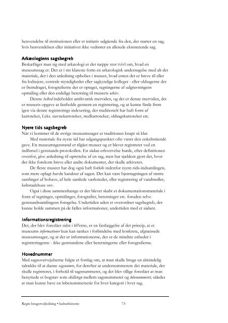 Regin-kulturhistorie brugervejledning â januar 2012 - Kulturstyrelsen