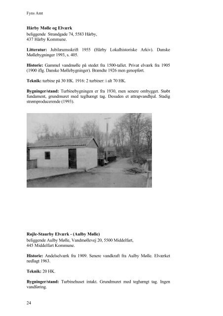 Vanddrevne elvÃ¦rker i Danmark 1890-1940 (PDF-format