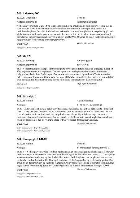 Katalog over udgravninger 2004 (PDF-format) - Kulturstyrelsen