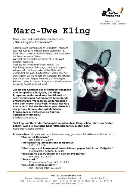 Marc-Uwe Kling - Die kulturBanausen