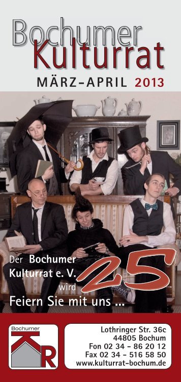 MÃ¤rz, April 2013 - Bochumer Kulturrat eV